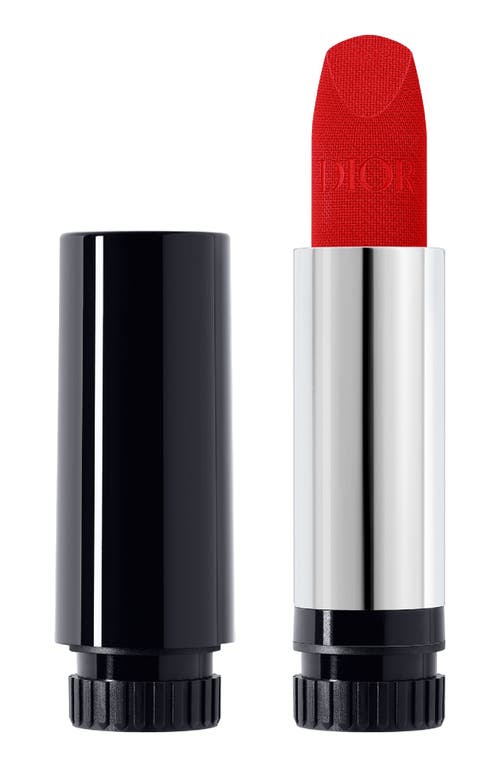 Rouge Dior Refillable Lipstick in 999/velvet at Nordstrom
