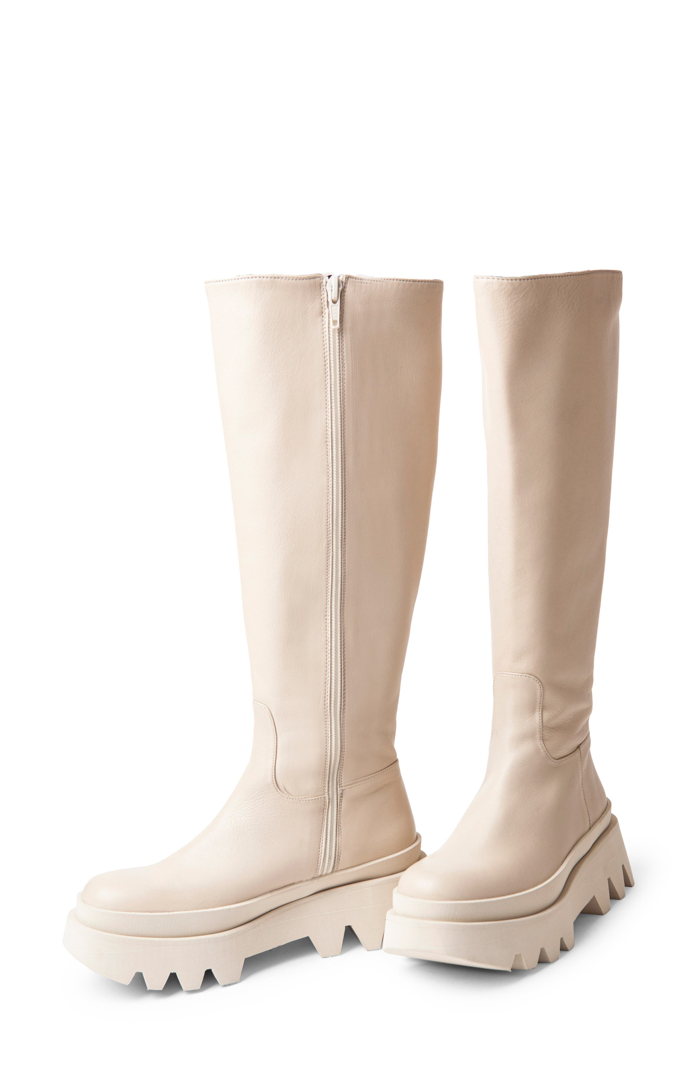 Paloma Barcelo Ida Napasoft Knee High Boot in White
