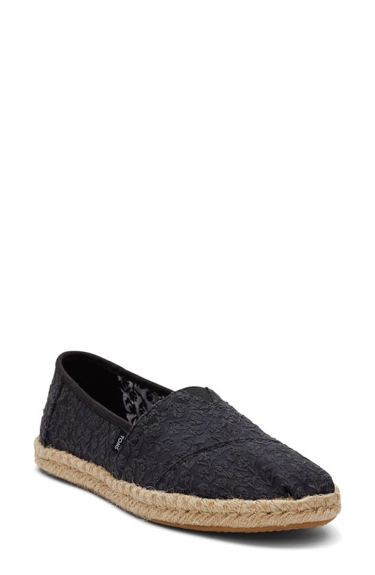 Shop Toms Alpargata Rope Espadrille In Black