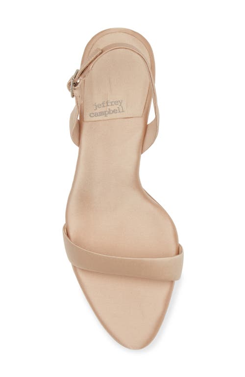 Jeffrey Campbell Go-getter Sandal In Champagne Satin
