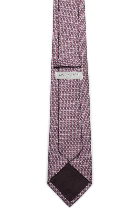 JACK VICTOR JACK VICTOR MELBOURNE GEOMETRIC PRINT SILK TIE 