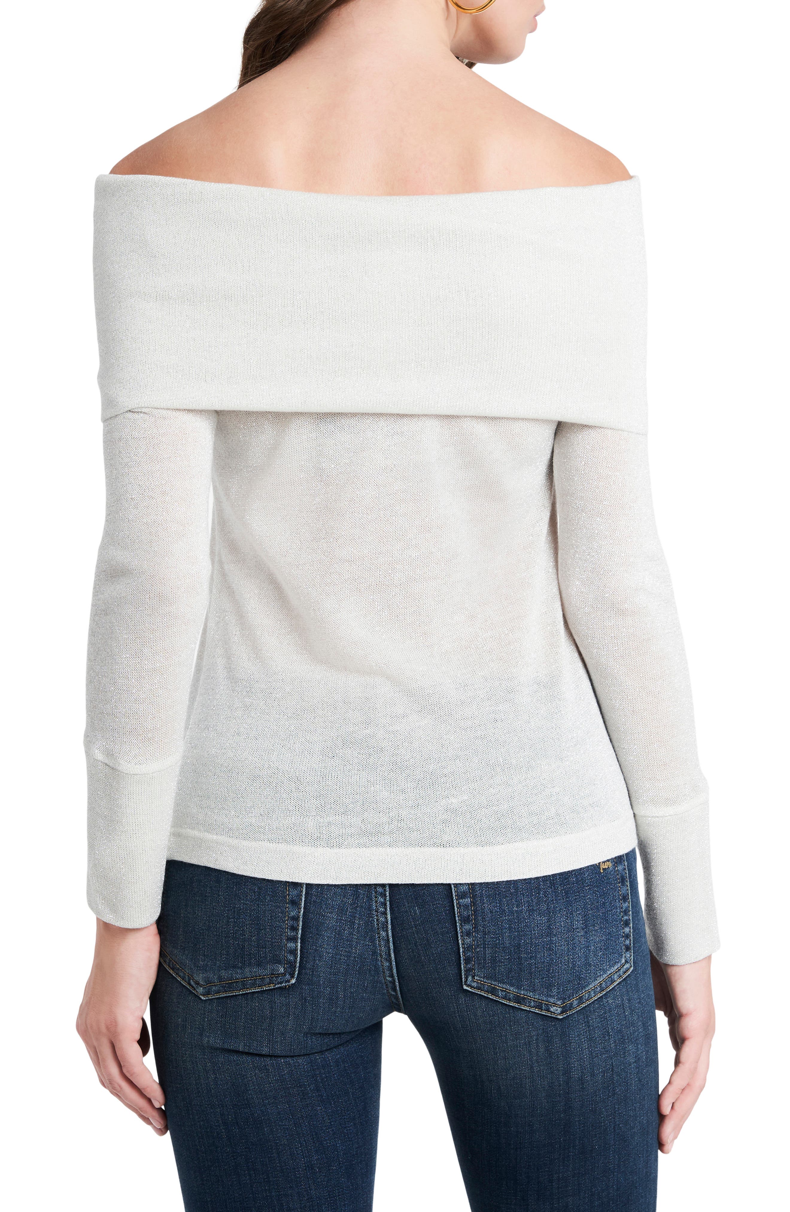 shoulderless sweater