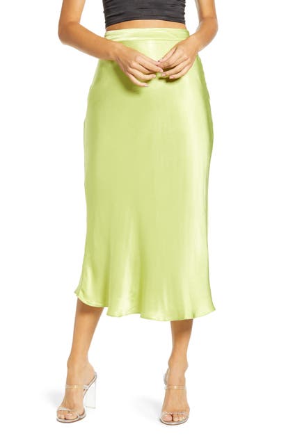 Click to view more detailed imagery on our partner's website English Factory Flare Midi Skirt In Lime