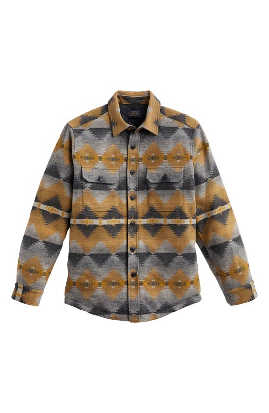 Shop Pendleton Quilted Wool Shirt Jacket In Cape Creek Grey