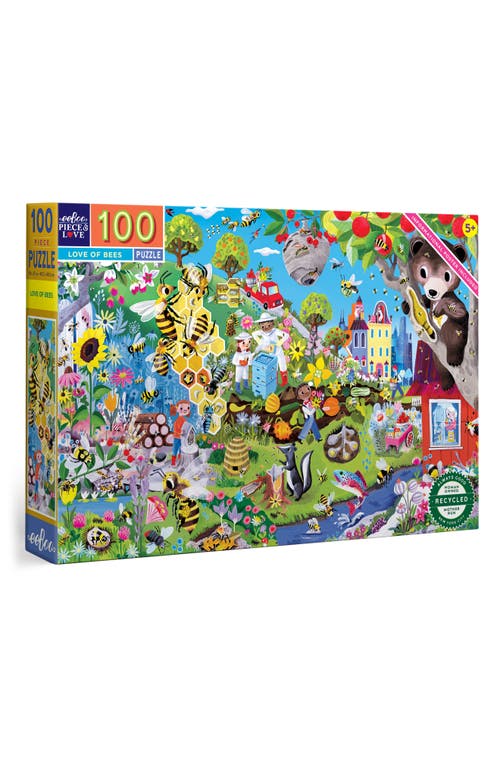 eeBoo Love of Bees 100-Piece Jigsaw Puzzle in Green
