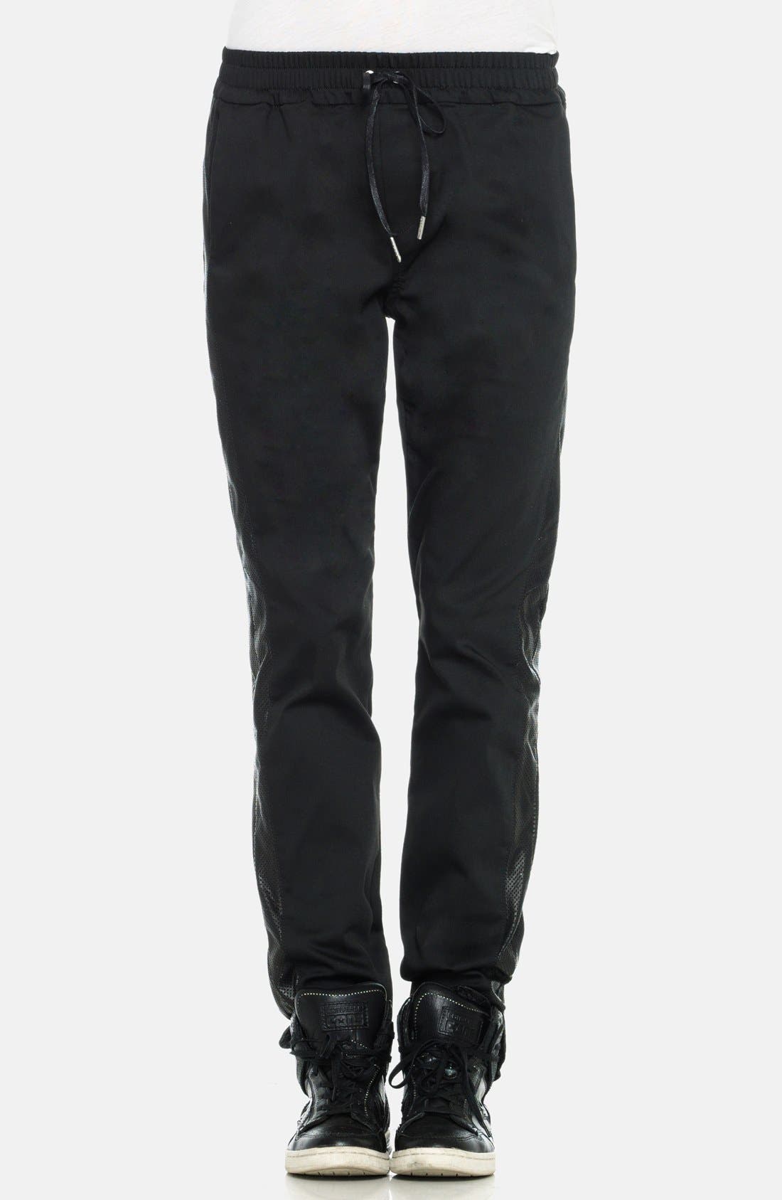Joe's 'Off Duty' Leather Panel Jogger Pants Nordstrom
