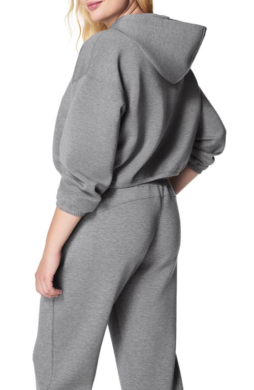 Shop Spanx ® Airessentials Crop Hoodie In Medium Grey Heather