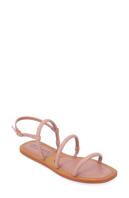 Journee Collection Karrio Tru Comfort Slingback Flat Sandal In Blush