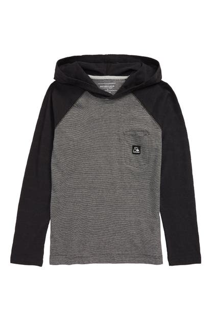 Quiksilver Kids' Michi Hooded Shirt In Dark Grey Heather