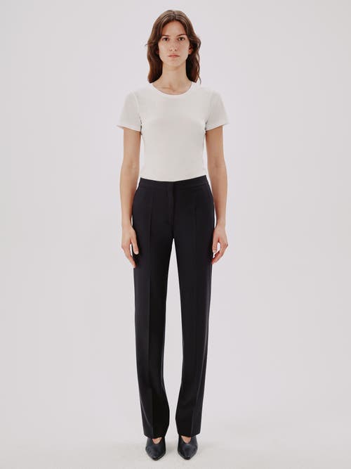 Another Tomorrow Classic Trouser In Black