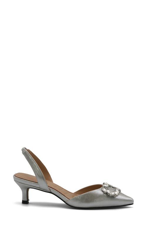 Adrienne Vittadini Suzer Jewel Embellished Pump In Silver