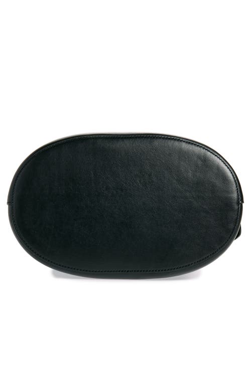 Lie Studio Lié Studio Norma Leather Bucket Tote In Solid Black