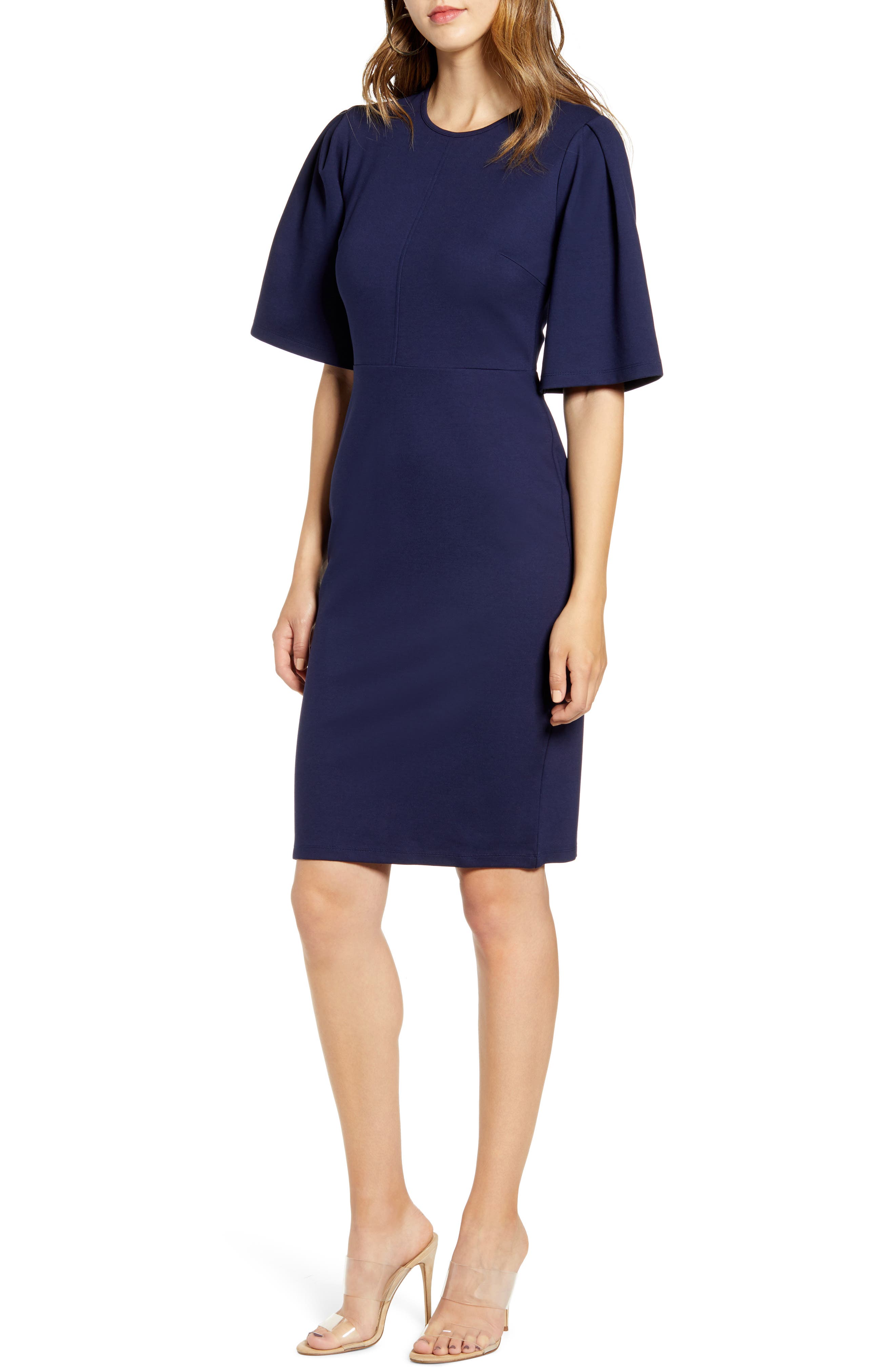 rachel parcell flutter sleeve dress