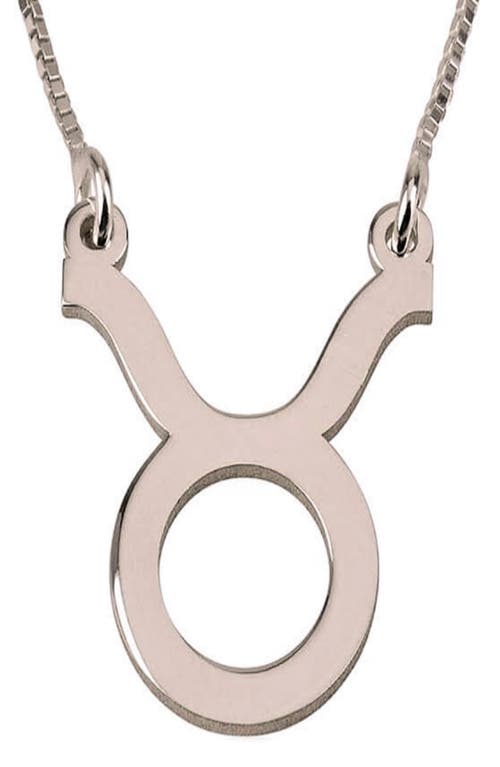 Zodiac Pendant Necklace in Rose Gold Plated - Taurus