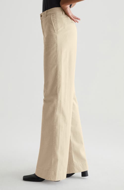 Shop Ag Deven Tailored High Waist Wide Leg Corduroy Pants In Opal Stone