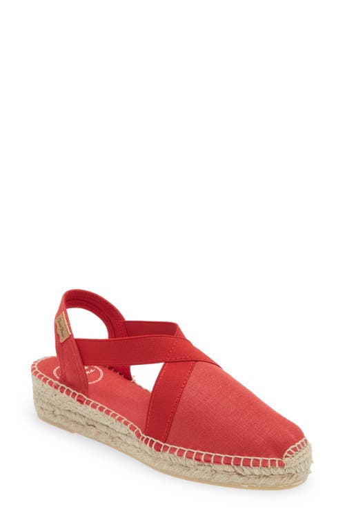 Toni Pons Verona Wedge Espadrille In Vermell/red