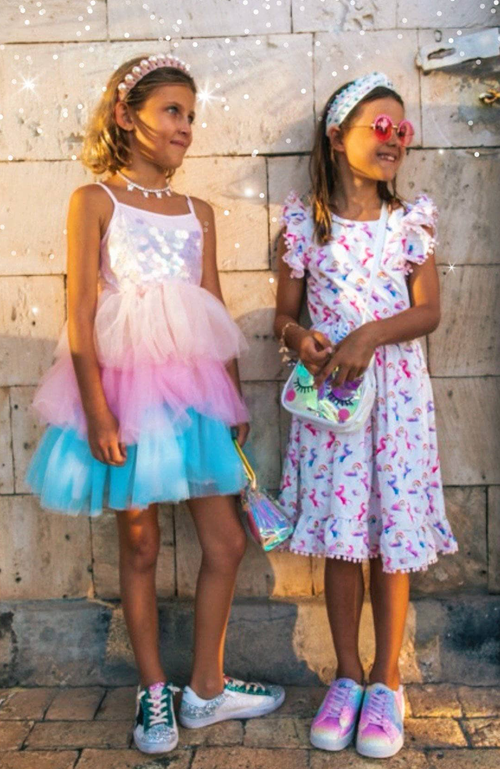 LOLA + THE BOYS LOLA + THE BOYS PAILLETTE OMBRE TUTU DRESS