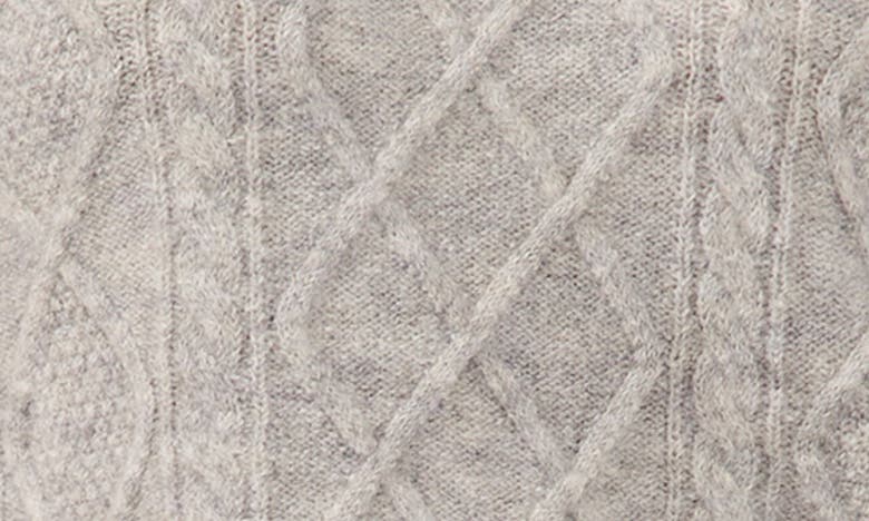 Halogen Mixed Stitch Sweater In Light Heather Grey