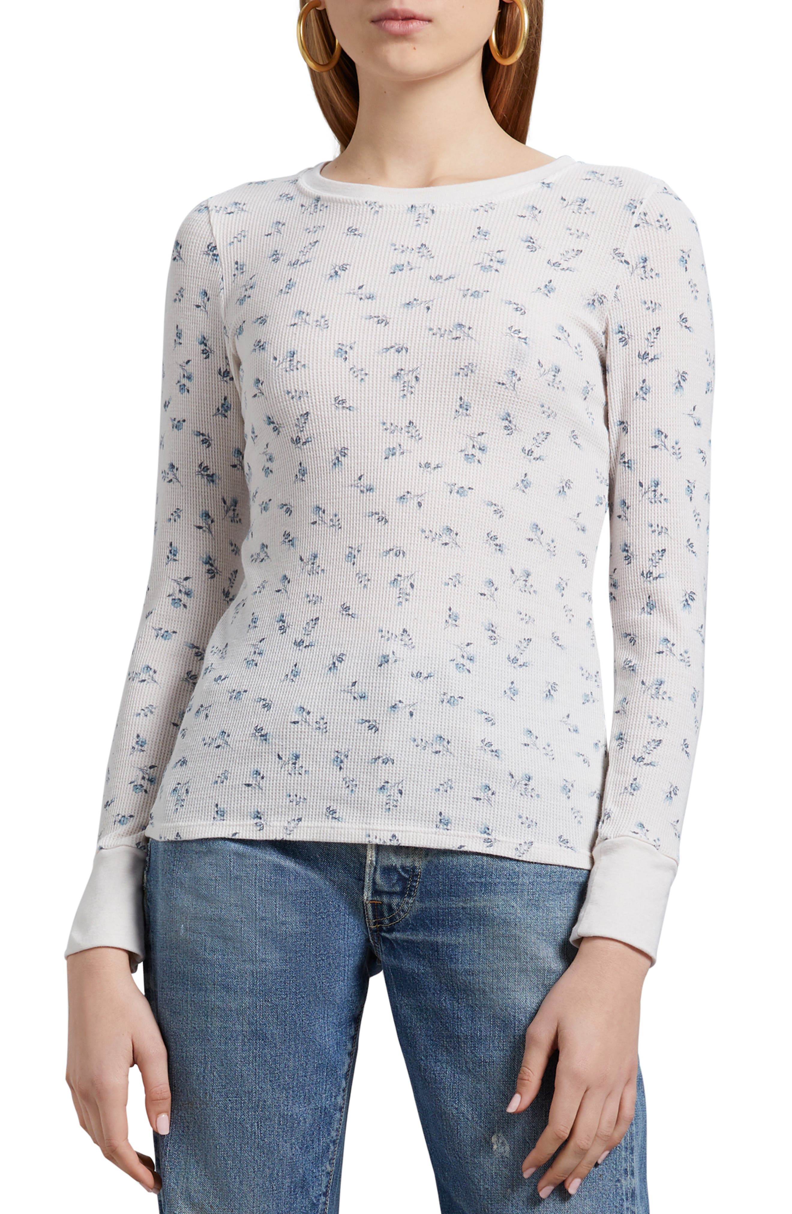 floral thermal top