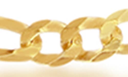Simona Gold Plated Sterling Silver Figaro Chain Necklace In Gold