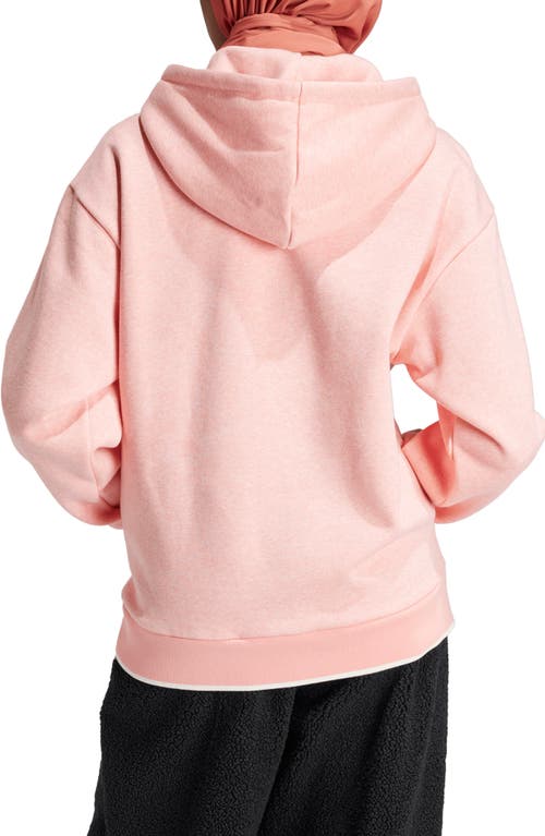 Shop Adidas Originals Adidas Embroidered Lifestyle Hoodie In Sem Pink Spark Melange