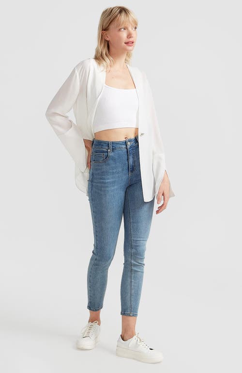 Belle & Bloom Sheer Genius Lightweight Blazer In White
