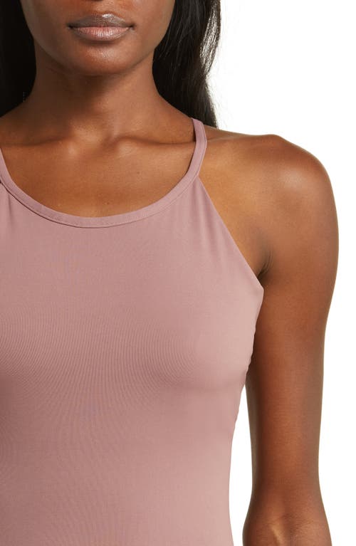 Shop Nike Infinasoft Essentials Dri-fit Tank In Smokey Mauve/white