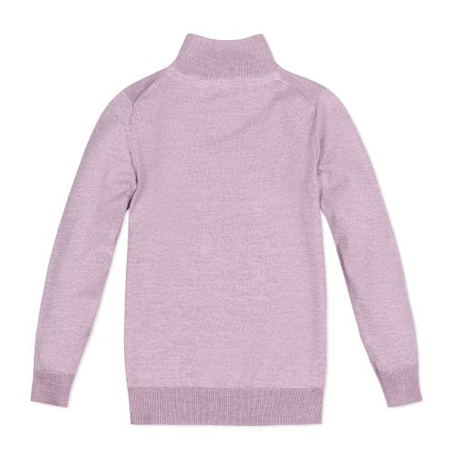 Shop Hope & Henry Boys' Organic Fine Gauge Half Zip Sweater, Kids In Lavender Marl