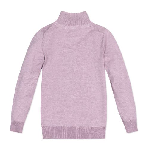 Shop Hope & Henry Baby Boys' Organic Fine Gauge Half Zip Sweater, Infant In Lavender Marl