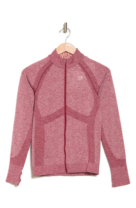 Gymshark, Jackets & Coats, Gymshark Flex Zip Through Jacket M Burgundy  Marl