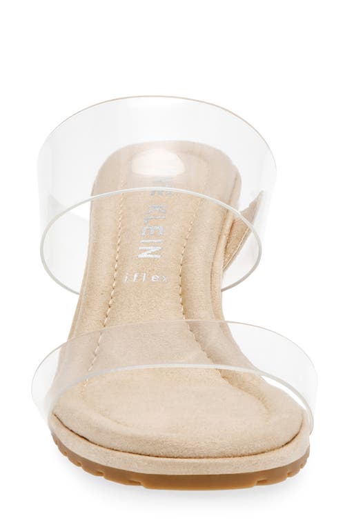 Shop Anne Klein Sense Espadrille Wedge Slide Sandal In Clear Vinyl