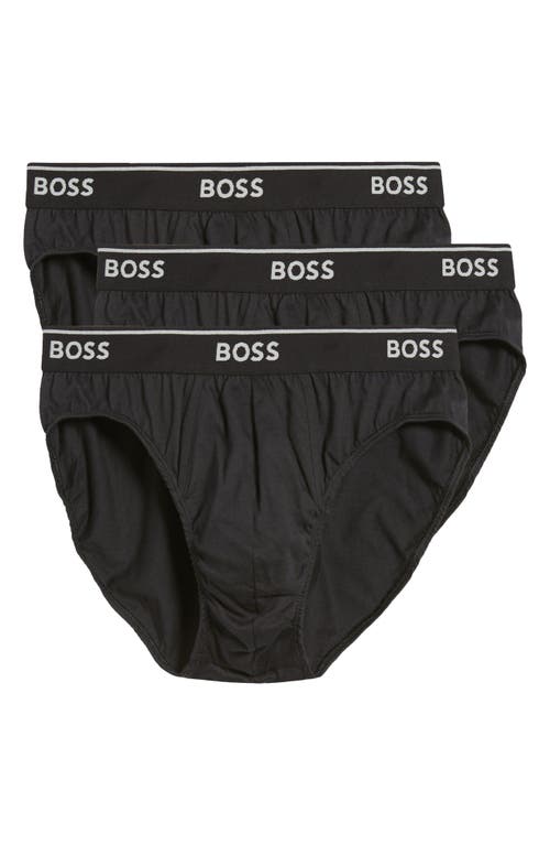 Shop Hugo Boss Boss 3-pack Assorted Classic Cotton Briefs In Black