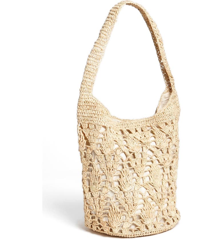 Mar y Sol Crochet Raffia Shoulder Bag | Nordstrom