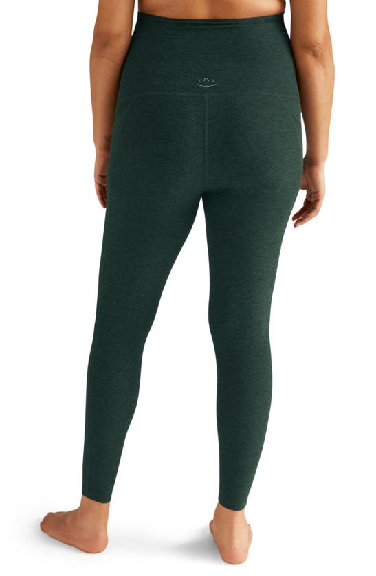 Shop Beyond Yoga Out Of Pocket High Waist Maternity Leggings In Midnight Green Heather