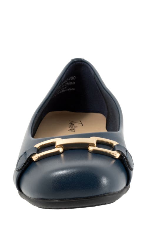 Trotters Sadie Flat In Navy