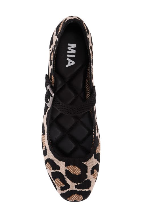 Mia Brita Mary Jane Flat In Leopard Print
