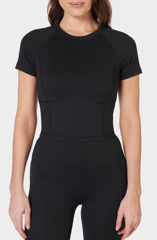 Sweaty Betty All Day Active Crop T-Shirt in Black 