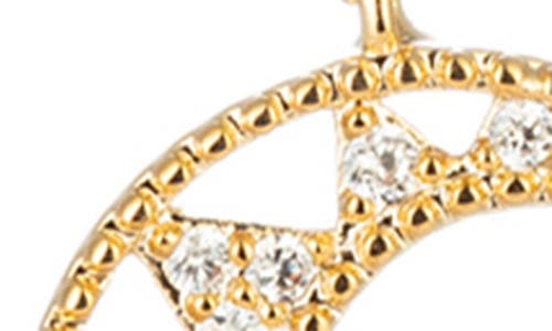 Eye Candy Los Angeles Laika Crescent Moon Drop Earrings In Gold