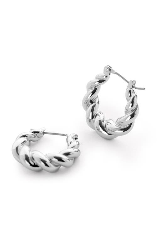 Ana Luisa Twisted Hoop Earrings In Silver