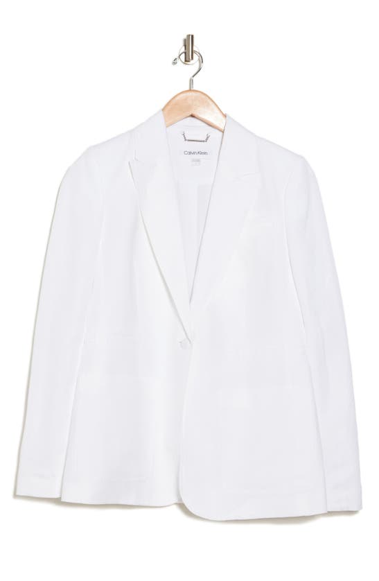 Shop Calvin Klein Linen Blend Sport Coat In White