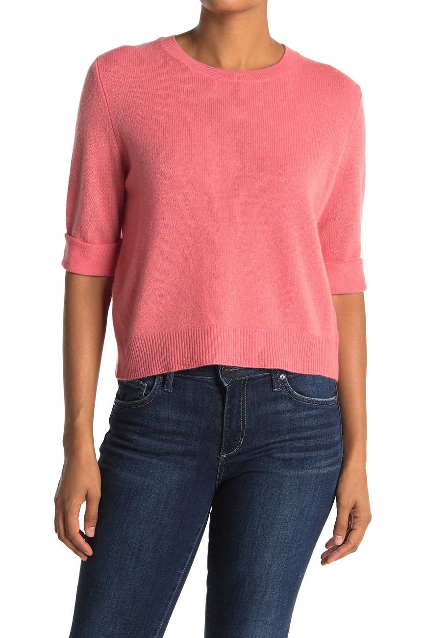 360 Cashmere | Moselle Elbow Sleeve Cashmere Sweater Top | Nordstrom Rack