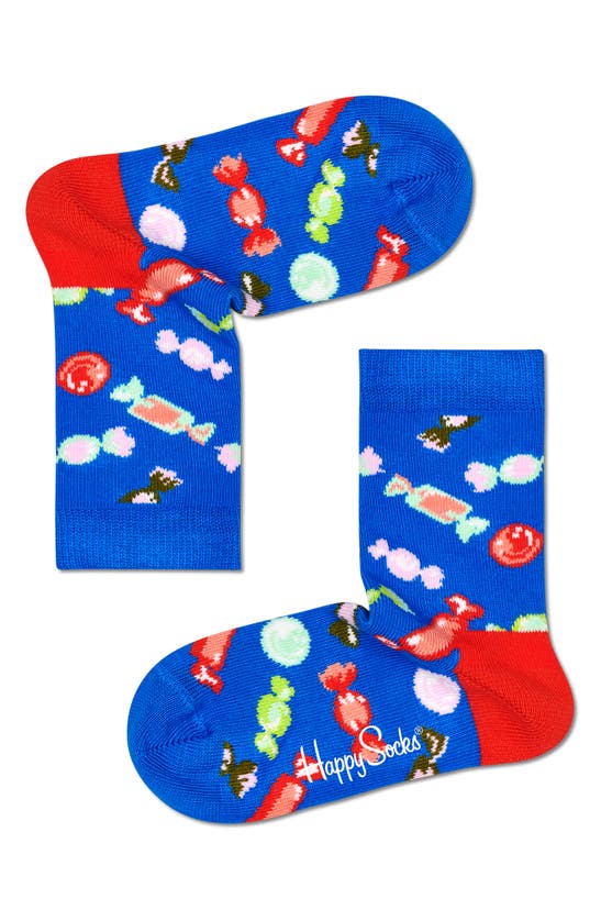 Shop Happy Socks Candy & Balloons 2-pack Cotton Blend Sock Gift Set In Blue