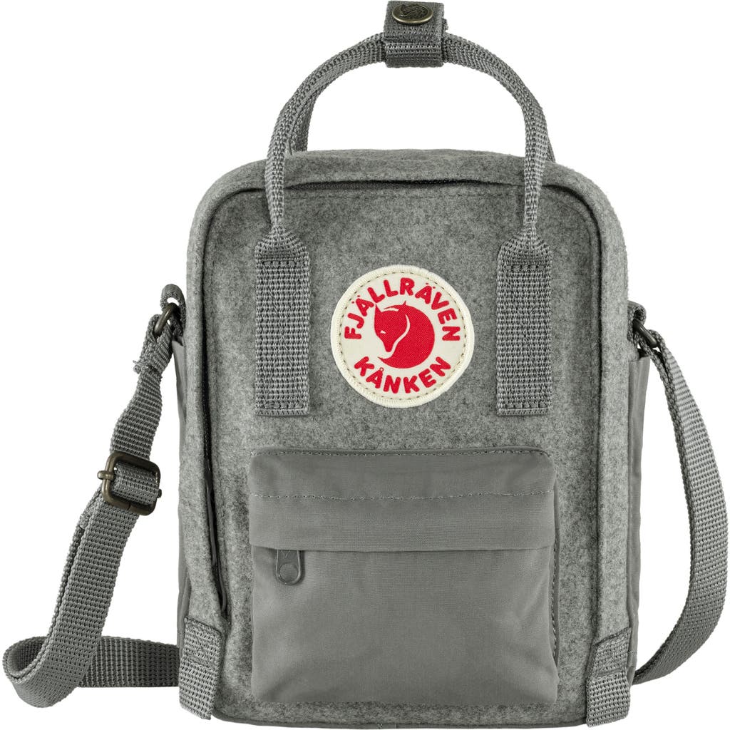 Shop Fjall Raven Fjällräven Kånken Re-wool Sling Crossbody Bag In Granite Grey