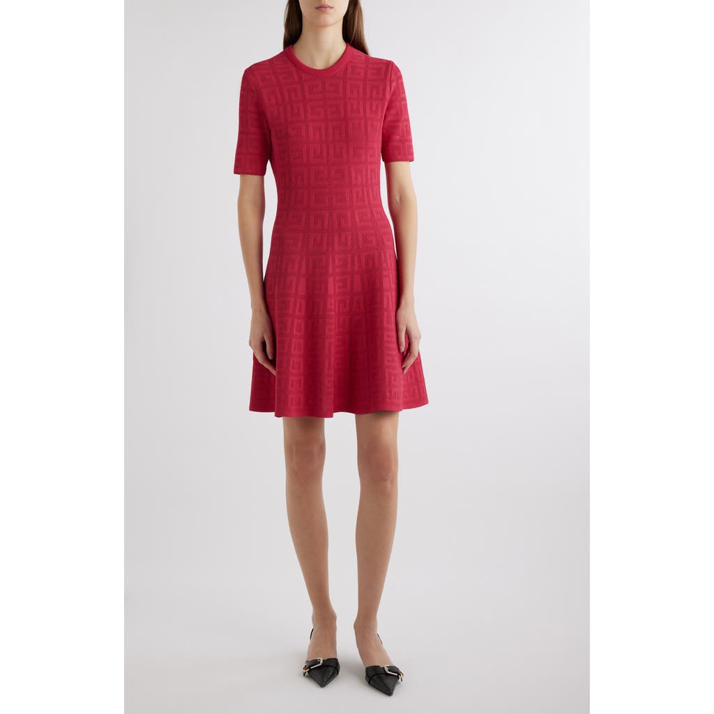 Givenchy 4g Logo Knit Minidress In Red