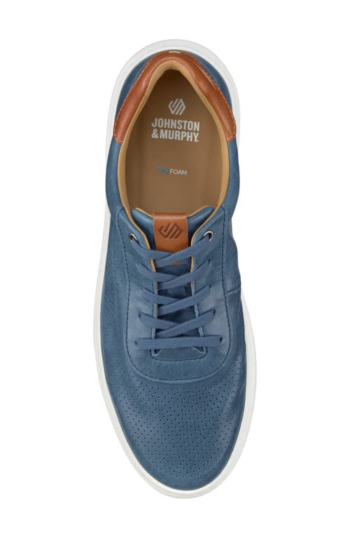 Johnston & Murphy Men's Anders Perfed U-throat Sneakers In Navy Full Grain