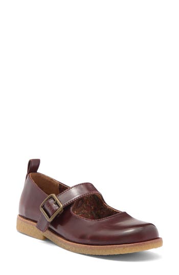 B O C By Børn Lara Mary Jane Flat In Burgundy
