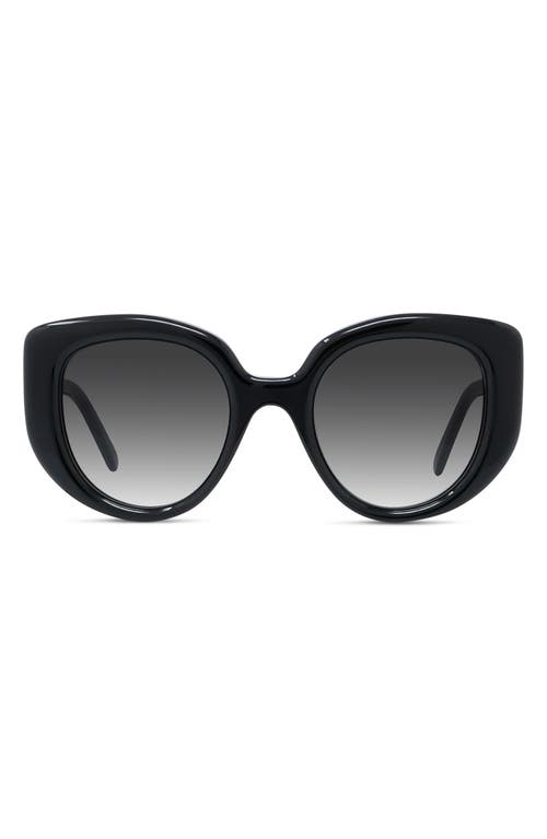 Loewe Curvy 49mm Gradient Butterfly Sunglasses In Black