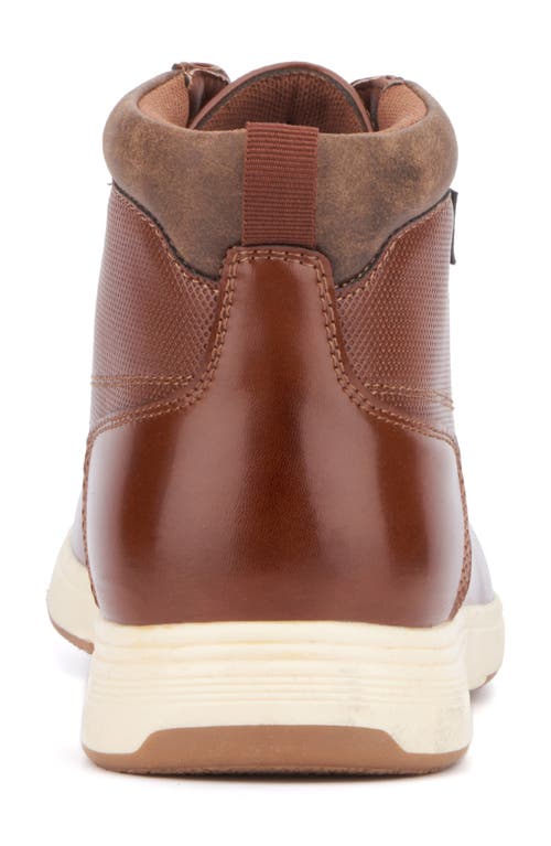New York And Company Darren High Top Sneaker In Cognac