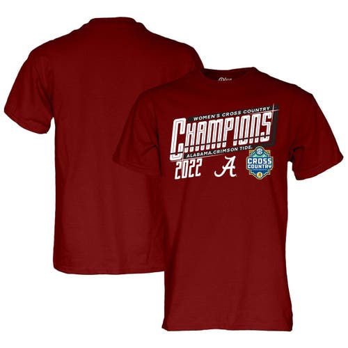 Men's Blue 84 Crimson Alabama Crimson Tide 2022 Women's SEC Cross Country Champions T-Shirt