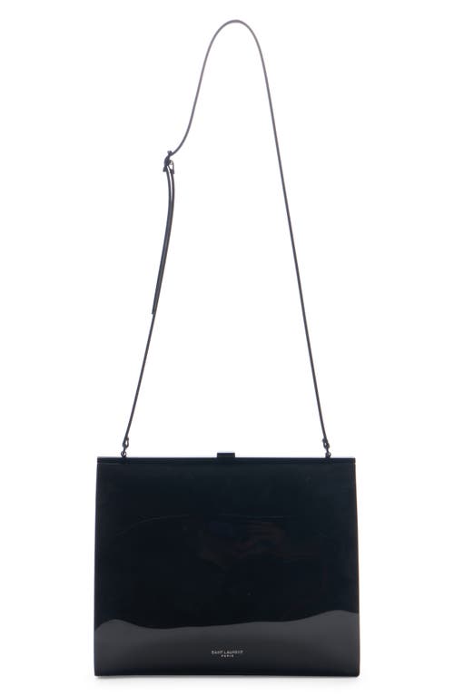 Shop Saint Laurent Small Sac Patent Shoulder Bag In Nero/nero